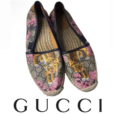 gucci espadrillas bengal|Used Gucci Bengal Tiger Print Pilar Espadrilles .